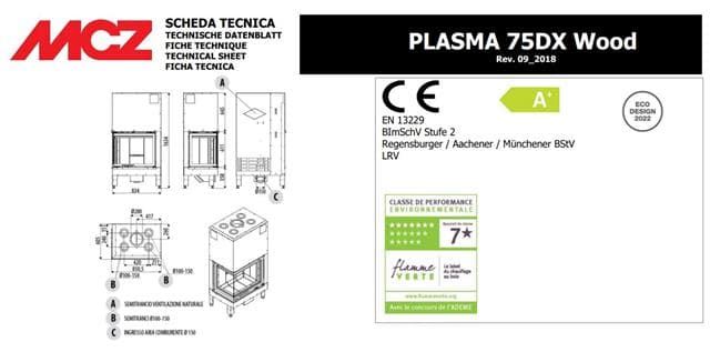 Hogar de leña Plasma 75 DX/SX - Imagen 2