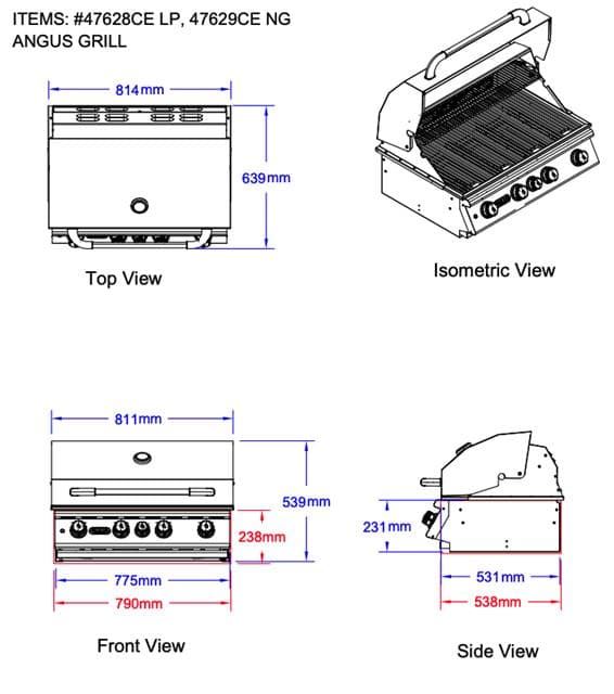 Barbacoa de gas Angus (sin carrito) - Imagen 4