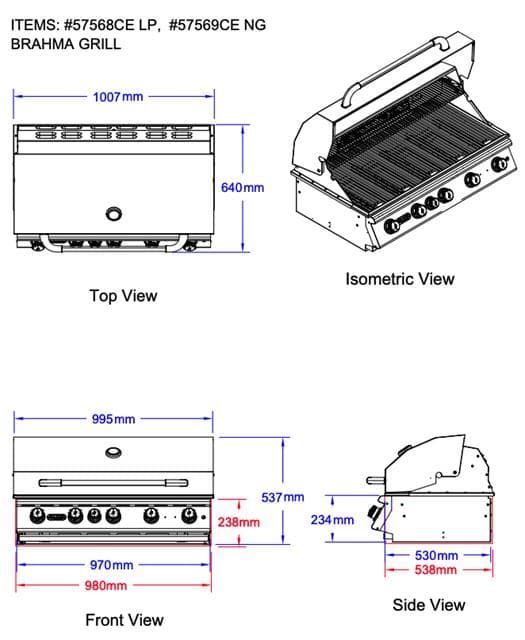 Barbacoa de gas Brahma (sin carrito) - Imagen 3