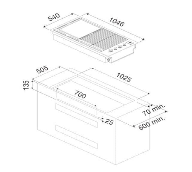 Barbacoa de gas Fulgor 100 inox - Imagen 3