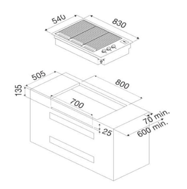 Barbacoa de gas Fulgor 80 inox - Imagen 3