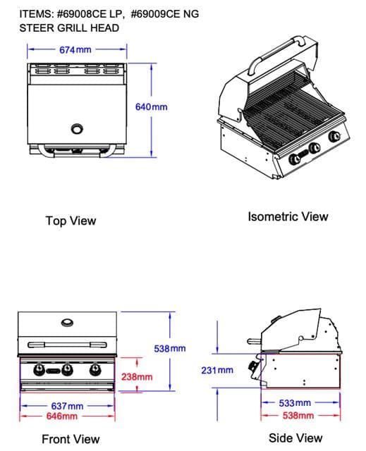 Barbacoa de gas Steer (sin carrito) - Imagen 3