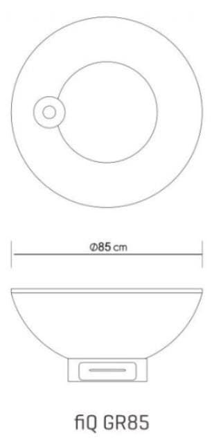 Barbacoa de leña y carbón Fiq L 85Ø (sin pedestal) - Imagen 4