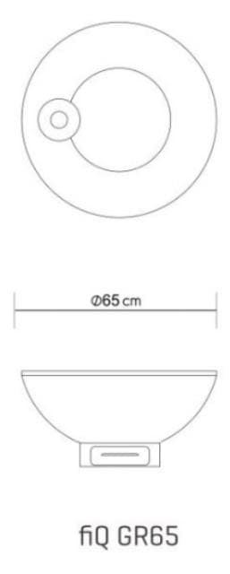 Barbacoa de leña y carbón Fiq M 65Ø (sin pedestal) - Imagen 4