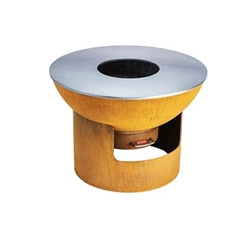 Barbacoa de leña y carbón Fiq S con columna S - Imagen 1