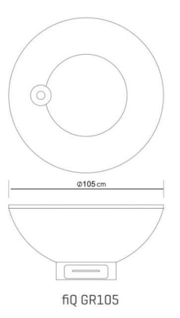Barbacoa de leña y carbón Fiq XL 105Ø (sin pedestal) - Imagen 4