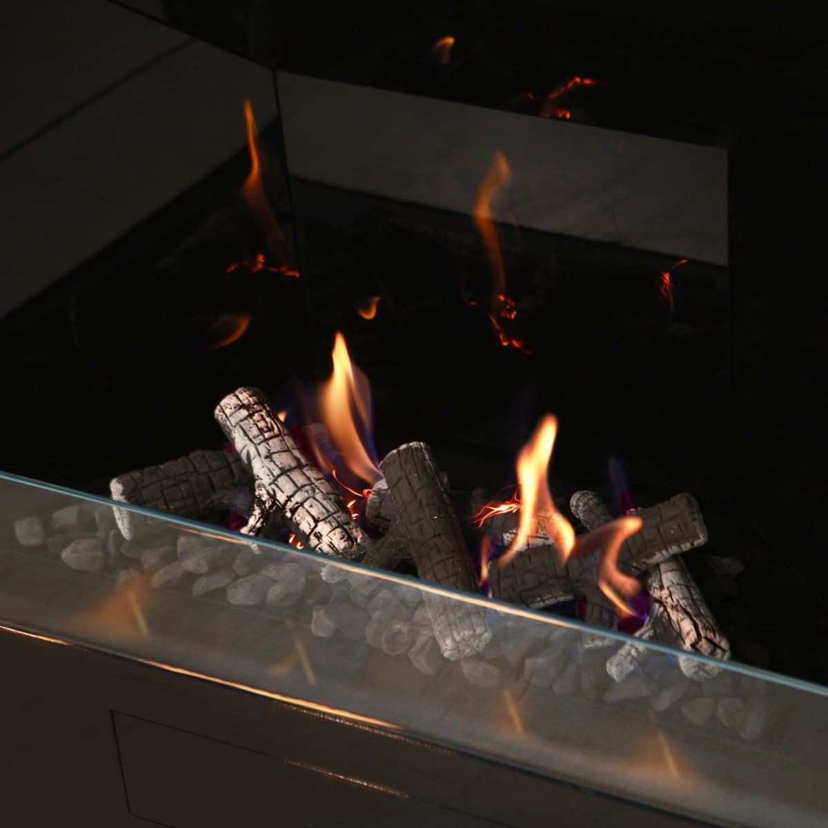 Chimenea bioetanol electrónico NeverDark Log de gasificación - Imagen 6