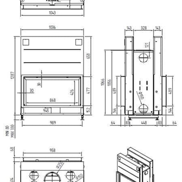 Chimenea de leña Argento 1050 DH Premium (doble cara) - Imagen 2