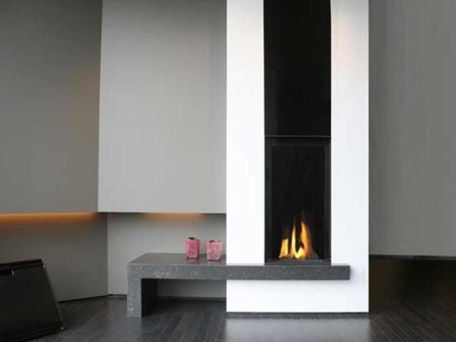 Chimenea de leña Luna Diamond Plus 550 V (frontal) - Imagen 1