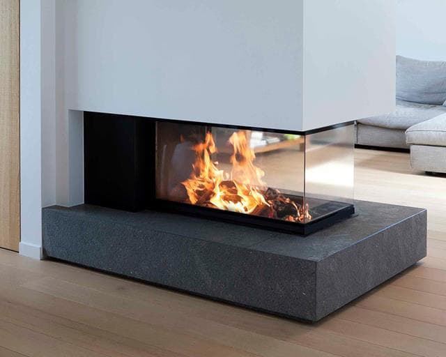 Chimenea de leña MDLD Luna Diamond 750 RD (Room Divider) - Imagen 1