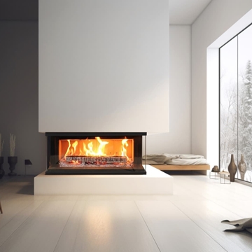 Chimenea de leña Venus 630 v23 3 caras - Imagen 1