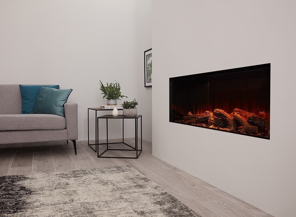 Chimenea eléctrica British Fires New Forest 1200 con Deluxe Real Logs - Imagen 8