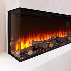 Chimenea eléctrica British Fires New Forest 1200 con leños simulados - Imagen 1