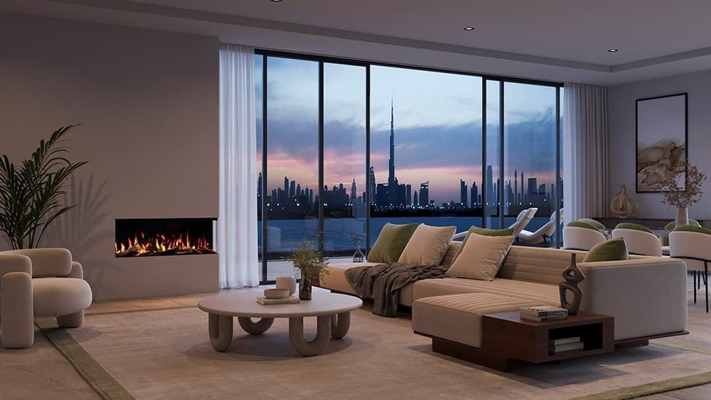 Chimenea eléctrica British Fires New Forest 1600 con Deluxe Real Logs - Imagen 6