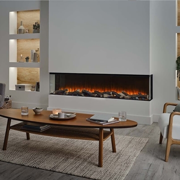 Chimenea eléctrica British Fires New Forest 1900 con Deluxe Real Logs - Imagen 1