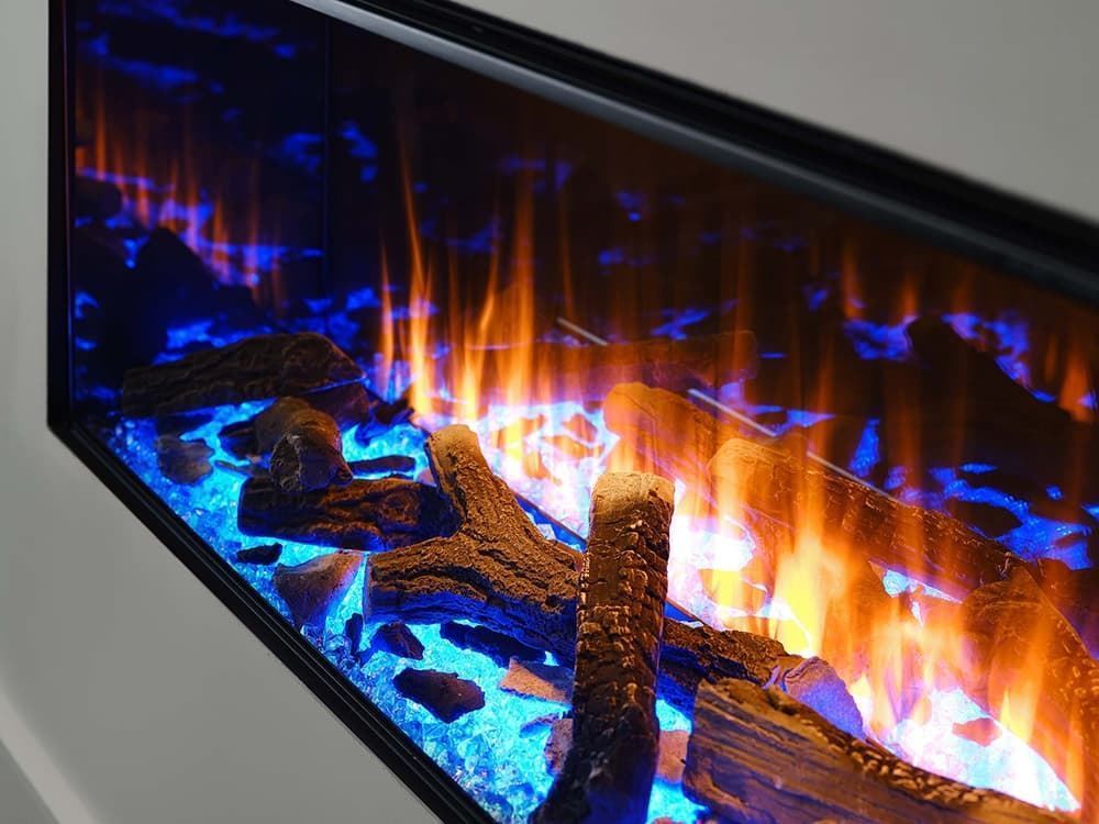 Chimenea eléctrica British Fires New Forest 1900 con Deluxe Real Logs - Imagen 3