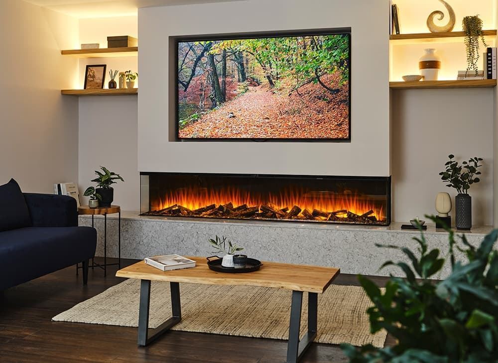 Chimenea eléctrica British Fires New Forest 2400 con Deluxe Real Logs - Imagen 2