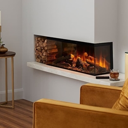 Chimenea eléctrica British Fires New Forest 870 con Deluxe Real Logs - Imagen 1