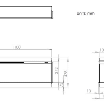 Chimenea eléctrica Charlton&Jenrick i1100E Slim Smart App - Imagen 2