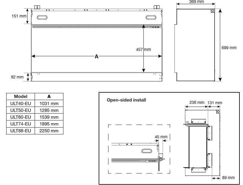 Chimenea eléctrica Faber Dimplex Night Ultra 50 - Imagen 5
