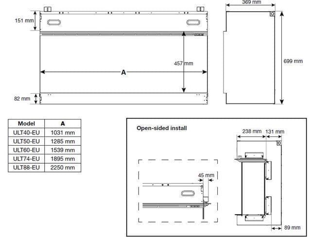 Chimenea eléctrica Faber Dimplex Night Ultra 60 - Imagen 5
