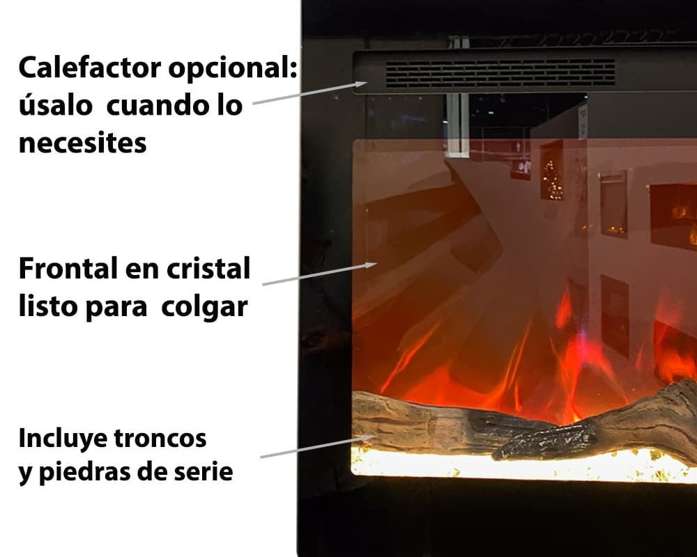 Chimenea eléctrica NoraFlames Illusion Flame 130 EVO - Imagen 2
