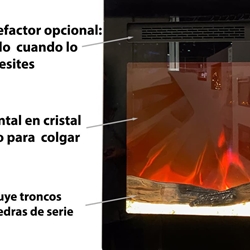Chimenea eléctrica NoraFlames Illusion Flame 130 EVO - Imagen 2