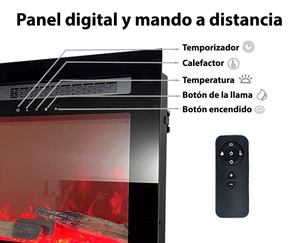 Chimenea eléctrica NoraFlames Illusion Flame 130 EVO - Imagen 3