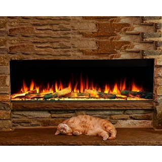 Chimenea eléctrica NoraFlames Liceo 120 con troncos iluminados - Imagen 1