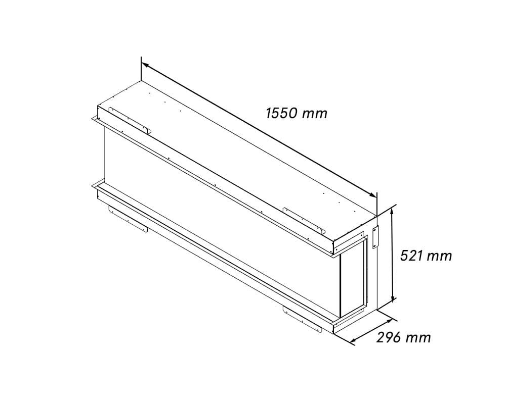 Chimenea eléctrica NoraFlames Liceo 150 con troncos iluminados - Imagen 3