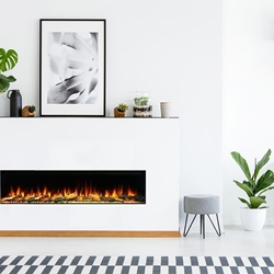 Chimenea eléctrica NoraFlames Liceo 180 con troncos iluminados - Imagen 1