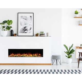 Chimenea eléctrica NoraFlames Liceo 180 con troncos iluminados - Imagen 1