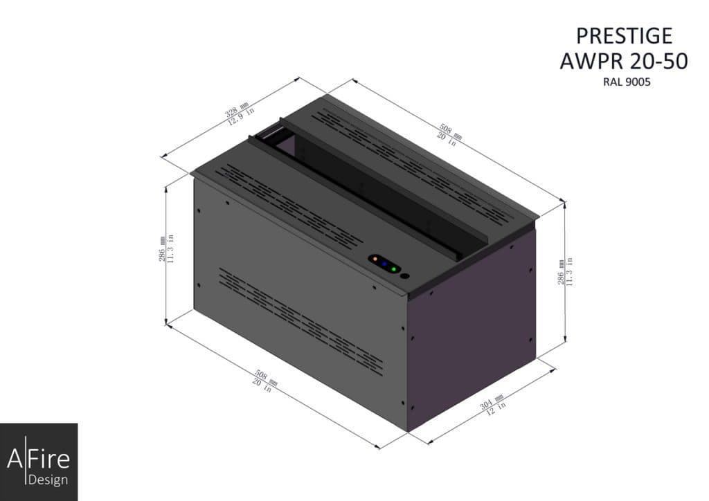 Chimenea eléctrica vapor Afire Prestige AWPR 20-50 - Imagen 3