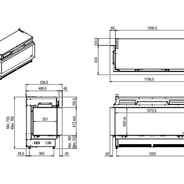 Chimenea eléctrica vapor Faber Dimplex Sensación 1050/400 II Lineal (Esquinero) - Imagen 2