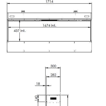 Chimenea eléctrica vapor Faber Dimplex Sensación E-Slim Linear 1700/450 I (Frontal) - Imagen 2