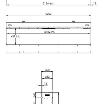 Chimenea eléctrica vapor Faber Dimplex Sensación E-Slim Linear 2200/450 I (Frontal) - Imagen 2
