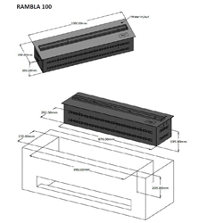 Chimenea eléctrica vapor marca Cinza modelo Burgas 100 - Imagen 1