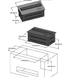 Chimenea eléctrica vapor marca Cinza modelo Burgas 50 - Imagen 1