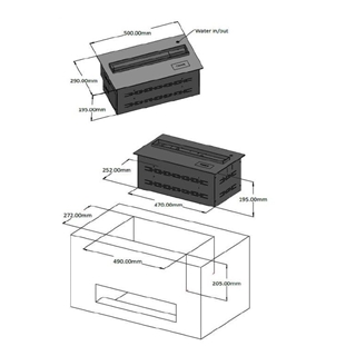 Chimenea eléctrica vapor marca Cinza modelo Burgas 50 - Imagen 1