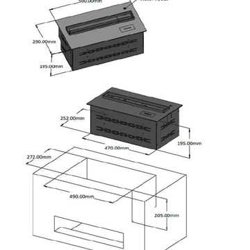 Chimenea eléctrica vapor marca Cinza modelo Burgas 50 - Imagen 1