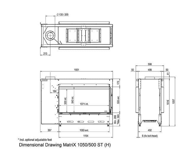 Chimenea gas Faber Matrix Hybrid 1050/500 (Doble Cara) - Imagen 2