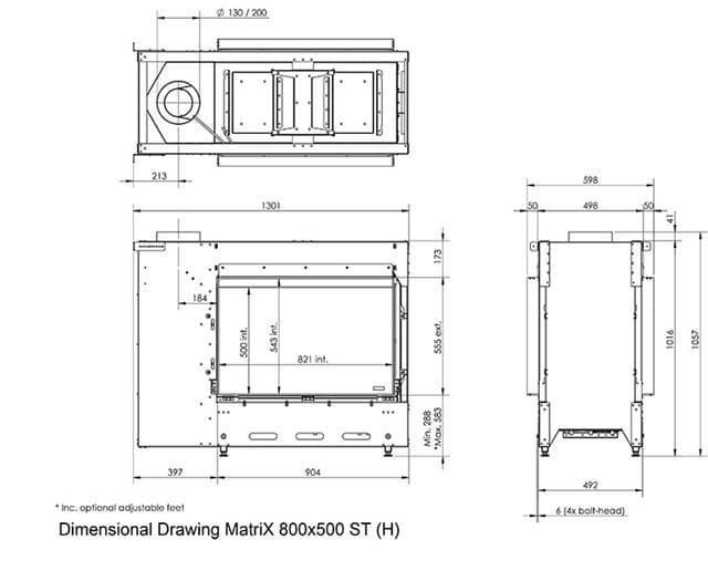 Chimenea gas Faber Matrix Hybrid 800/500 (Doble Cara) - Imagen 3