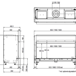 Chimenea gas Faber Matrix Lineal Fire 1050/400 I (Frontal) - Imagen 2