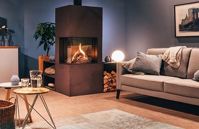 Chimenea gas Faber Matrix Log Burner 450/650 II (Esquinera) - Imagen 1