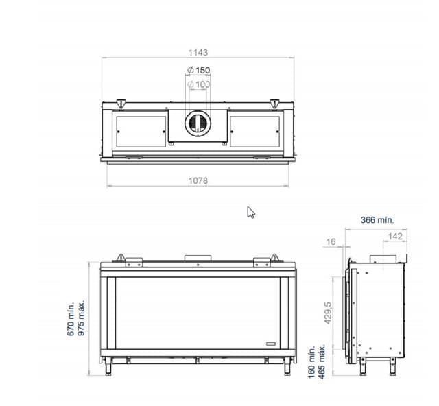 Chimenea gas Faber Relaxed L Smart (Frontal) - Imagen 2