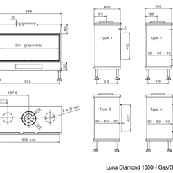 Chimenea gas Luna Diamond 1000 H (Frontal) - Imagen 2