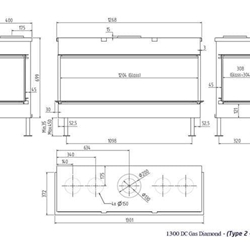 Chimenea gas Luna Diamond 1300 DC (Doble Corner) - Imagen 2