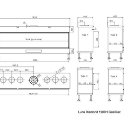 Chimenea gas Luna Diamond 1900 H (Frontal) - Imagen 2