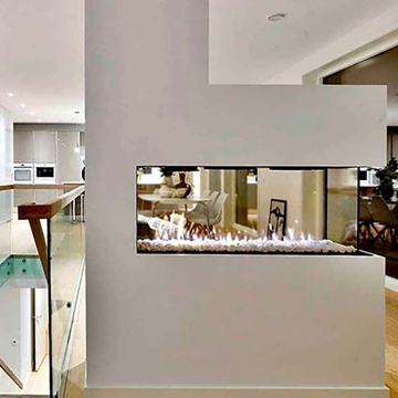 Chimenea gas Pano 1100 Room Divider - Imagen 1