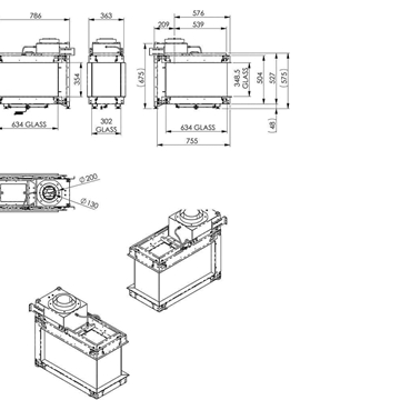 Chimenea gas Pano 650 Room Divider - Imagen 2